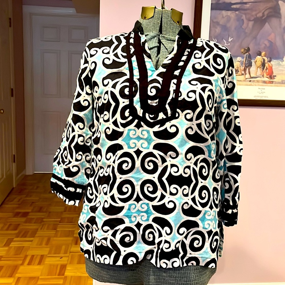 Linen tunic style top